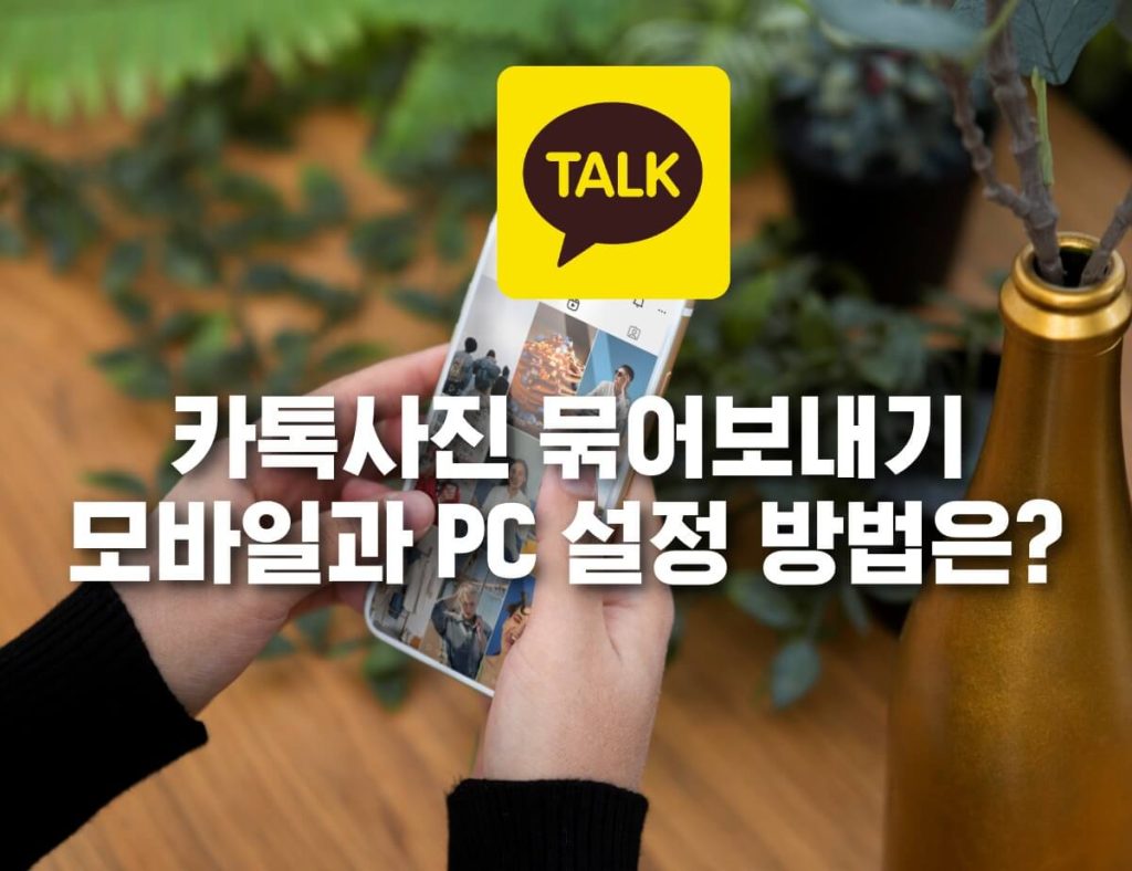 카톡사진 묶어보내기 설정 표지