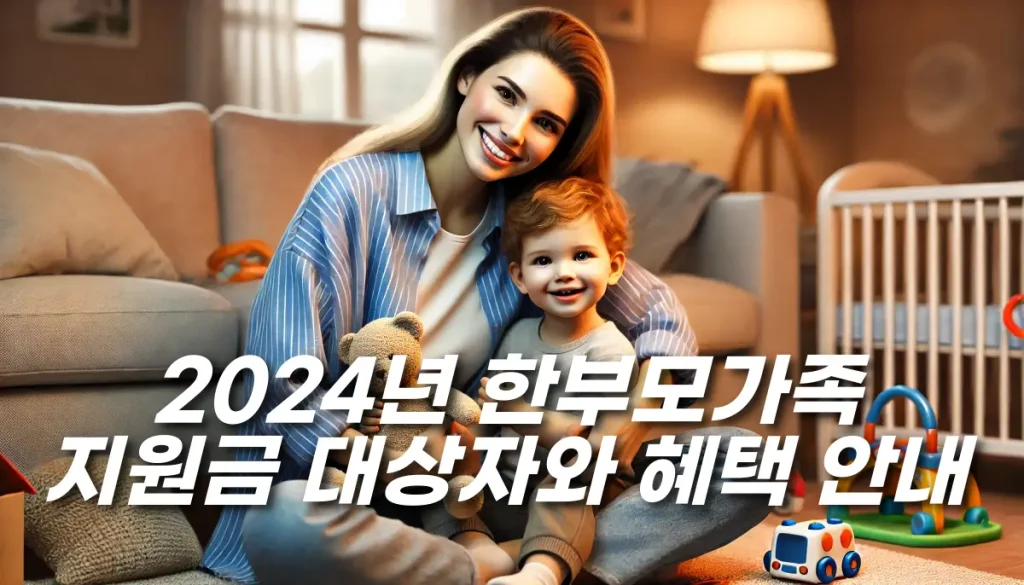 2024년 한부모가족 지원금 대상자와 혜택 안내