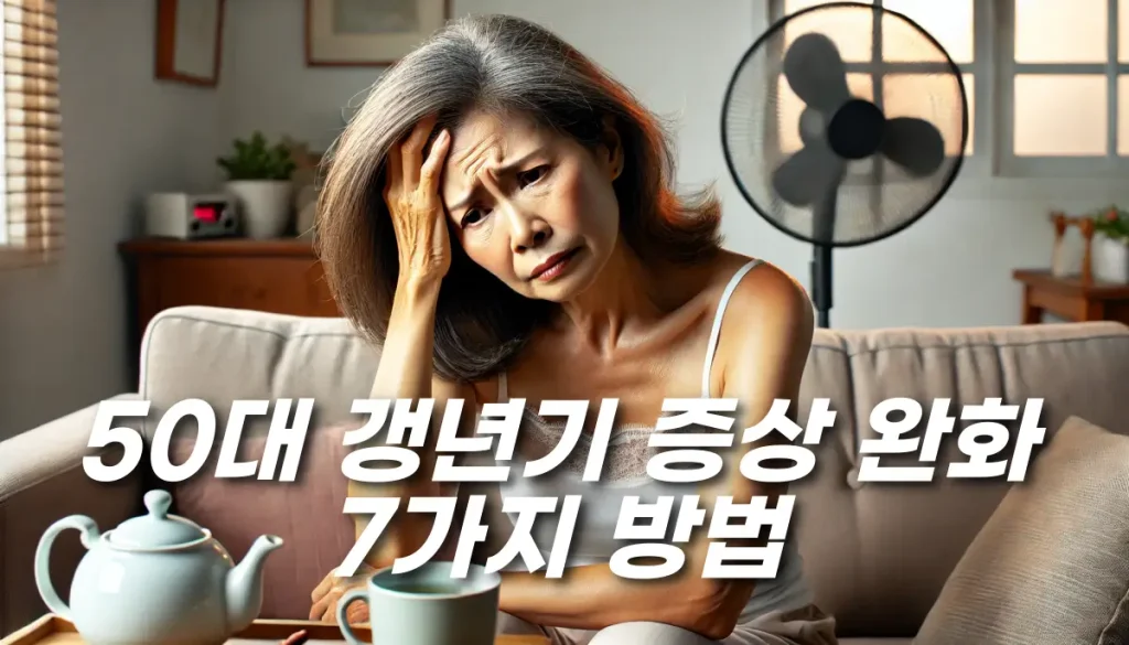 50대 갱년기 증상 완화 7가지 방법