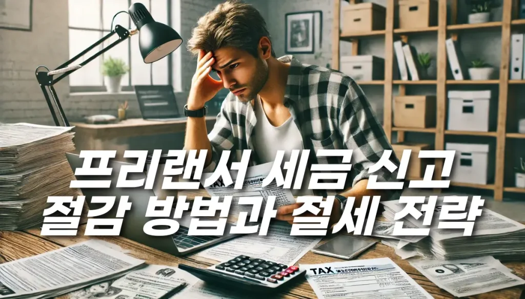 프리랜서 세금 신고 절감 방법과 절세 전략
