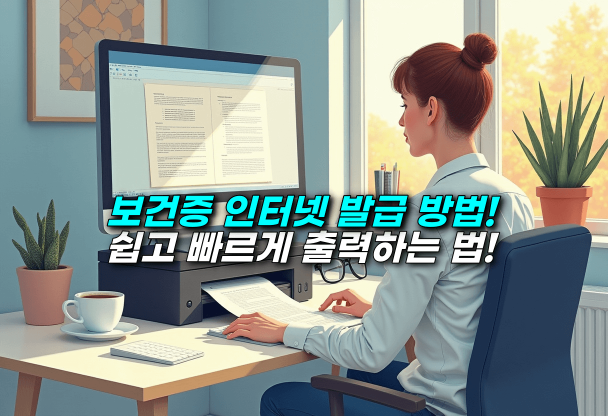 보건증 인터넷 발급 방법! 쉽고 빠르게 출력하는 법!