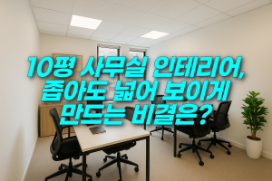 10평 사무실 인테리어, 좁아도 넓어 보이게 만드는 비결은?