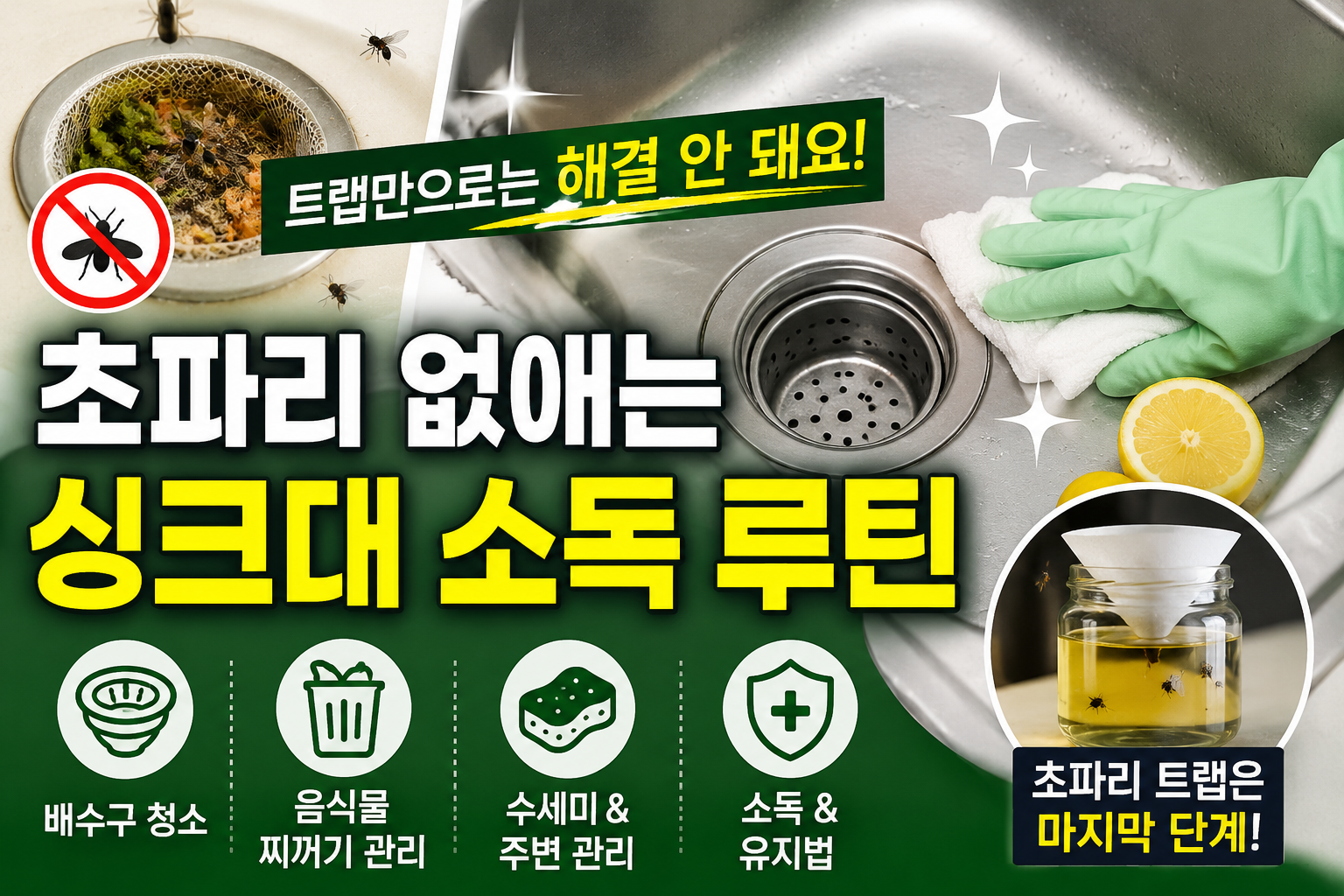 여름철 싱크대 초파리