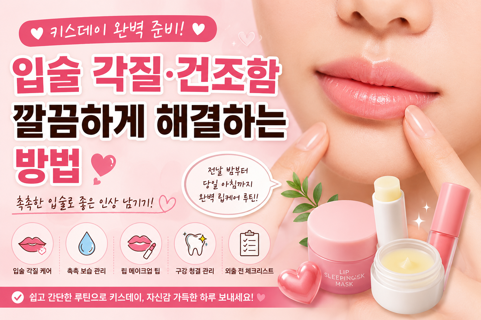 키스데이 립케어 준비
